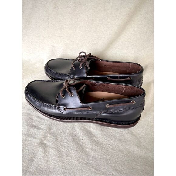 Rockport Men’s Leather Boat Shoes Loafers Brown Lace Up Comfort Casual Size 15W